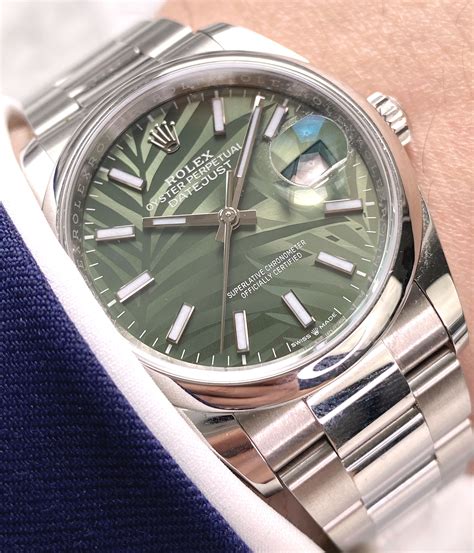 rolex datejust 36 green face|Rolex Datejust 36mm for sale.